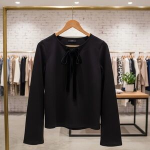 J. CREW VELVET TIE-FRONT TOP